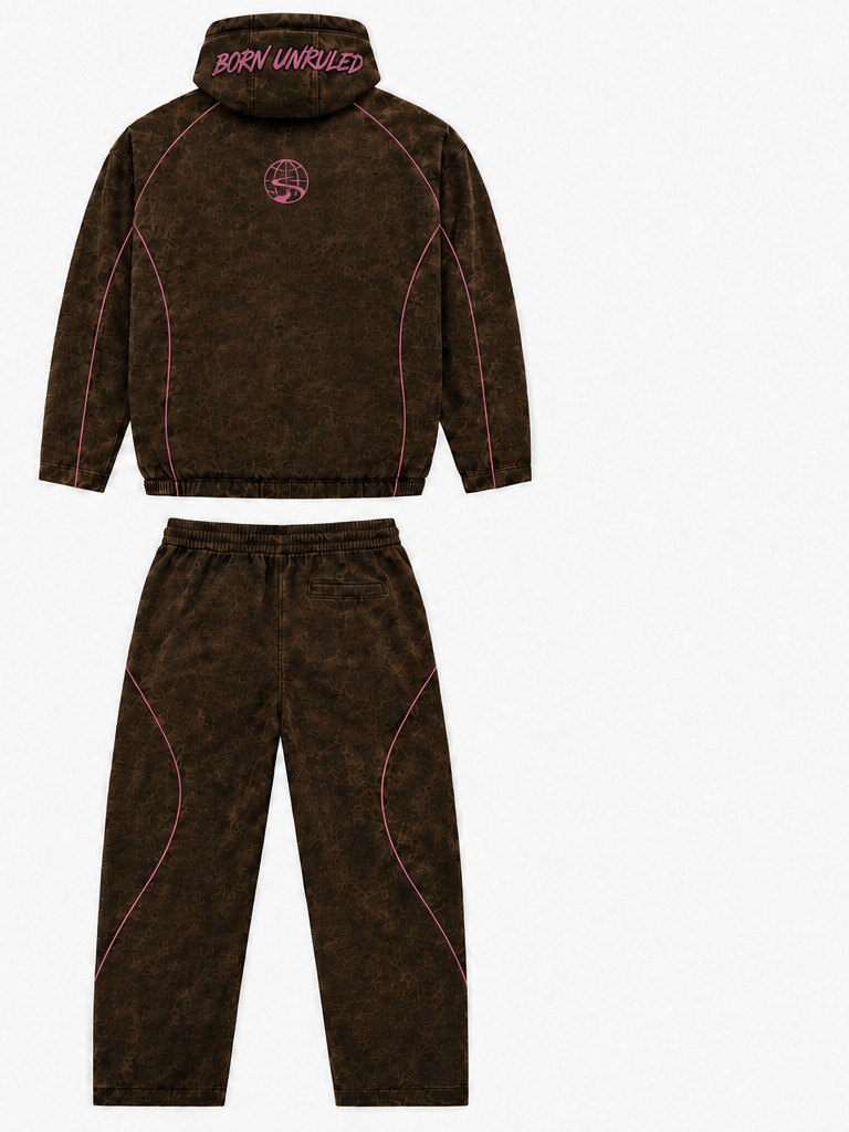 BORN UNRULED FEEL ALIVE Tracksuit Set — back view